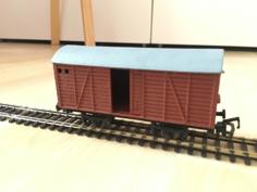 HO (1:87) Scale Box Wagon With Sliding Doors 3D Printer Model