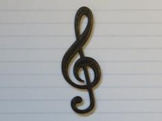 Treble Clef Hook 3D Printer Model