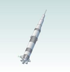 Saturne Space Rocket 3D Printer Model