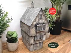 Vogland Medieval / Tudor Town House (support Free) 3D Printer Model