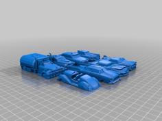 Wasteland Wrecks Pack 3D Printer Model