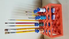 Paint & Brush Holder 3D Printer Model