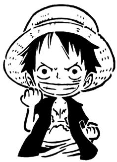 Monkey D. Luffy Stencil 4 3D Printer Model