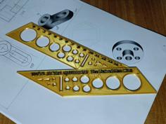 A Simple Circle Template Ruler 3D Printer Model