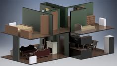 HO Scale Interior – Lancaster Farmhouse 3D Printer Model