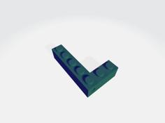 Building Block: Key Holder Letter L 3D Printer Model