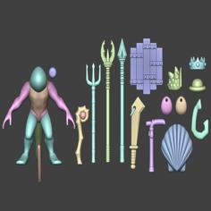 ‘Fishmen’ Weapons And Props 3D Printer Model