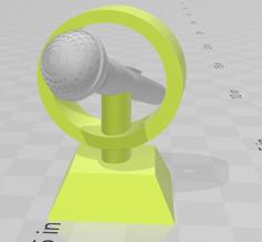 Microphone Trophy 3D Printer Model