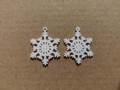 Snowflake Earrings 3D Printer Model