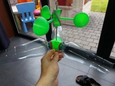 Plastic Bottle Windmill 3D Printer Model