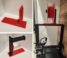 Ender3 V3 SE Spool Holder Frame, Balancing Weight To The Center 3D Printer Model