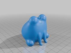 Cute Simple Frog 3D Printer Model