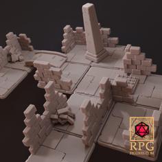 Printable Terrains – Dungeon Pack 1 3D Printer Model