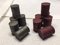 Miniature Wargamming Oil Barrel 3D Printer Model