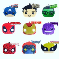 Super Heroes/ Villains Keychains Funko Pop Style 3D Printer Model