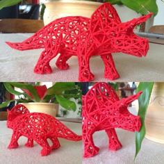 Voronoi Triceratops 3D Printer Model