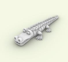 Crocodile Articulated 3D Printer Model