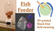 Aquarium Fish Feeder : Stuck-free And Self-cleaning 3D Printer Model