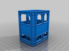 Beer Crate Battery Holder 18650 With Rim Attached 3D Printer Model