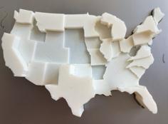 United States By International Airports 3D Printer Model