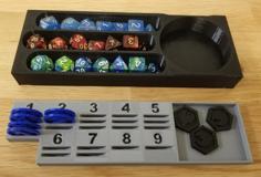 DnD Dice Holder And Spell Slot Tracker 3D Printer Model