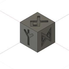 Rune Calibration Cube 3D Printer Model