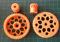 Parametric Herringbone Gear Set For Huxley Extruder #30DoC 3D Printer Model