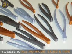 Tweezers – 20 Different All Purpose Ready-to-Print Tweezers From 80 Mm/3.1″ To 160 Mm/6.3″ 3D Printer Model