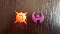 Pokemon Sun And Moon Pins And Keychains 3D Printer Model