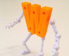 ‘W’ Figure Body For ModiBot 3D Printer Model