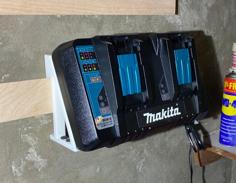 Makita Dual Battery Charger French Cleat Mount 3D Printer Model