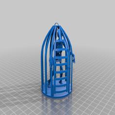 Skeleton In Hanging Cage 3D Printer Model