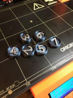 D&D Numbered Markers/Tokens 3D Printer Model