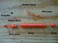 Rubber Band Powered Torpedo 3D Printer Model