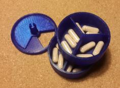 Pill Case For 3 Times A Day 3D Printer Model