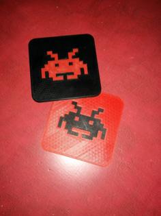 Space Invaders Coaster 3D Printer Model