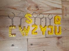 Keyring Letter Blocks 3D Printer Model