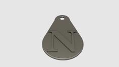 Letter N Key Fob 3D Printer Model