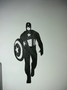 Captain America 2D Wall Art 3D Printer Model