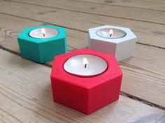 Hexagonal Candle Holder 3D Printer Model