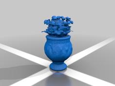 Plant Pot With Flowers 3D Printer Model