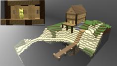 Minecraft Lake House 3D Printer Model