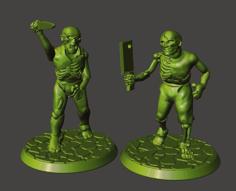 28mm Undead Armed Zombies 3D Printer Model