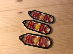 AC/DC Keychain 3D Printer Model