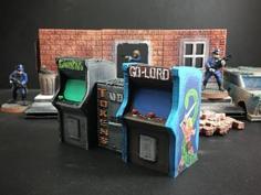 Arcade Cabinets (28mm/Heroic Scale) 3D Printer Model