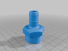 Garden Hose To 1/2″ Tubing Connector 3D Printer Model