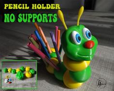 Worm Pencil Holder 3D Printer Model