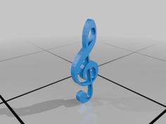 Treble Clef 3D Printer Model