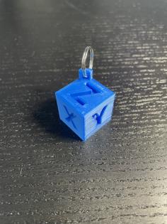 XYZ Calibration Cube Keychain 3D Printer Model