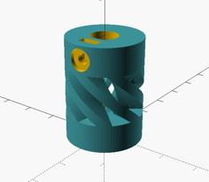 Customizable Flexible Coupling 3D Printer Model